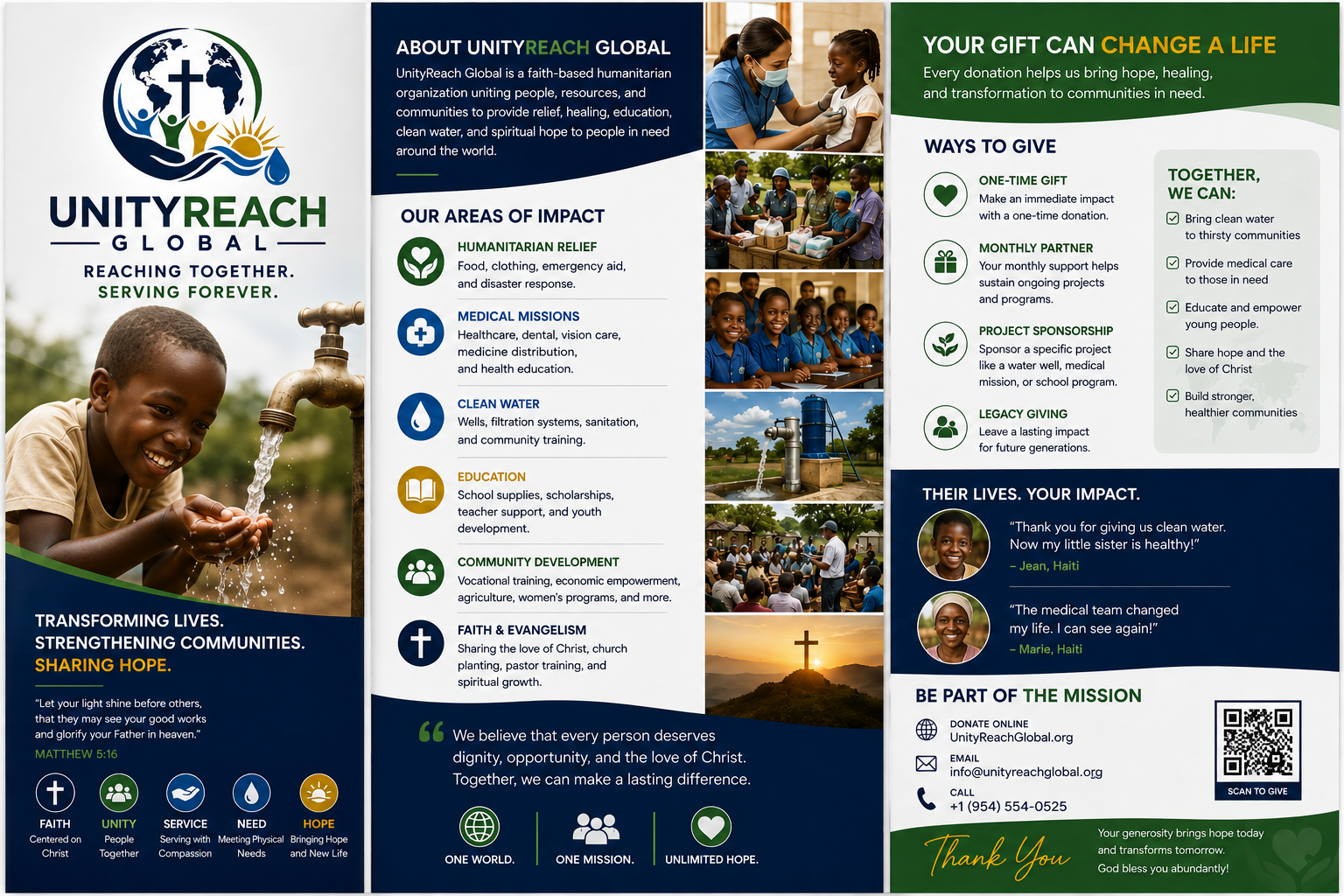 Tri-Fold Ministry Brochure — UnityReach Global
