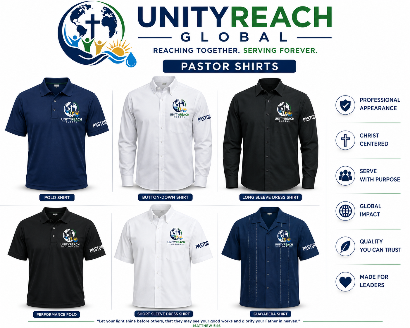 Pastor Shirt Collection — UnityReach Global