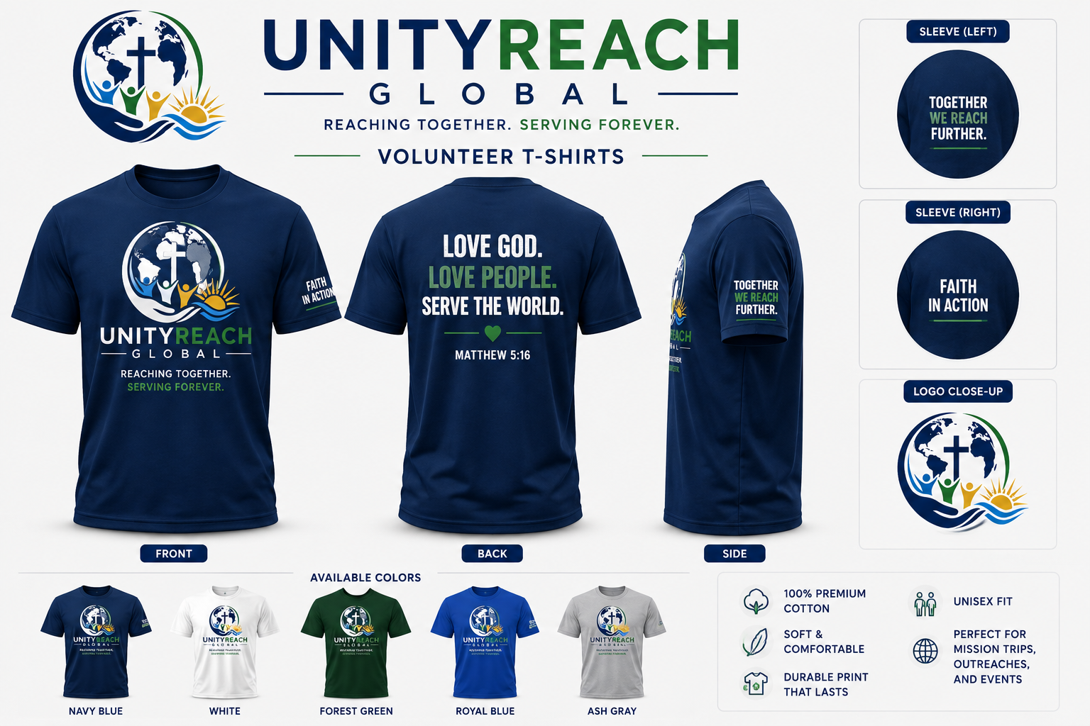 Volunteer T-Shirt Catalog — UnityReach Global